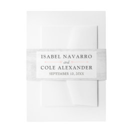 Rustikales Holz und Boho Pfeile Ehepaare Hochzeit Einladungsbanderole