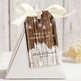 Rustikales Holz und Laternen Geschenkanhänger
