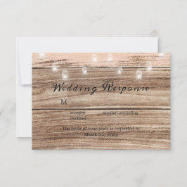Rustikales Holz und Laternen RSVP Karte