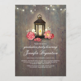 Rustikales Holz- und Laternenholzstudium Einladung