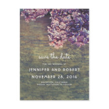 Rustikales Holz und Lila Lilacs Save the Date