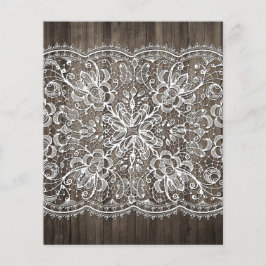 Rustikales Holz- und Spitzenpapier