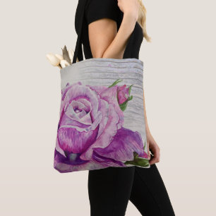 Rustikales Holz Wasserfarbe Lila Rose