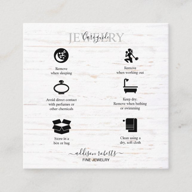 Rustikales Holz Wasserfarbe Sonnenblumen Schmuck P Quadratische Visitenkarte (Vorderseite)