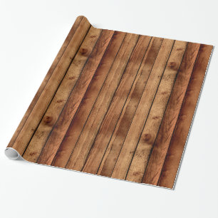 Rustikales Holz-Weihnachtsfest Geschenkpapier