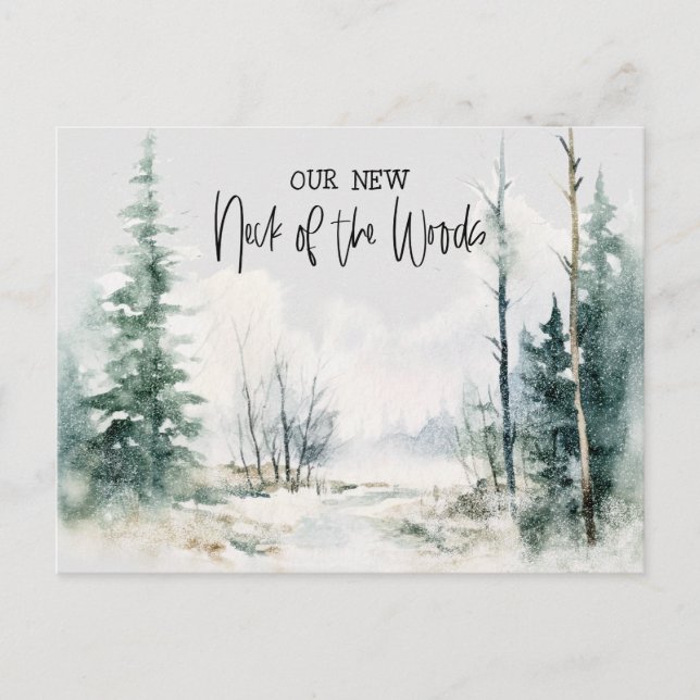 Rustikales Holz - Wir haben die Ankündigung neuer  Postkarte (Vorderseite)