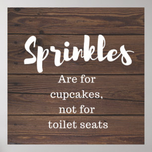 Rustikales Holzbad Art-Sprinkles Poster