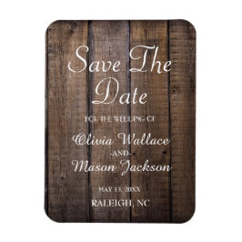 Rustikales Holzballett Hochzeit - Save the Date Magnet