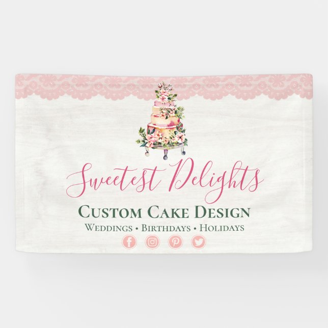 Rustikales Holzblasengebäck Banner (Horizontal)