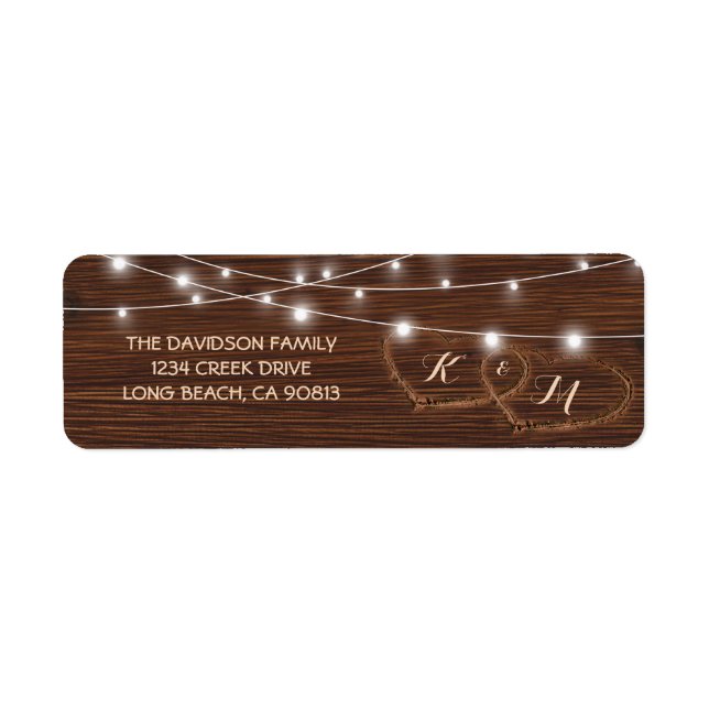 Rustikales, hölzernes Herz (Vorne)