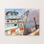 Rustikales Holzfischerei Meer Puzzle<br><div class="desc">Dieses bunte Puzzle mit einem rustikalen Fischerboot auf einem Strandabschnitt #travel #adventure #fish #boat #boat #fishing #puzzle #gift #fun #stockingstuffs #games #games</div>