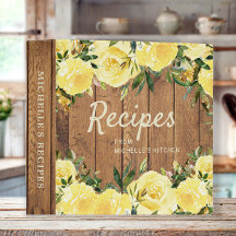 Rustikales Holzgelbe Blumenrezeptur Kochbuch