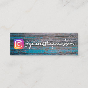Rustikales Holzinstagramm Social Media Mini Visitenkarte