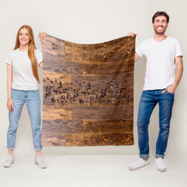 Rustikales Holzkorn, Rose Fleecedecke