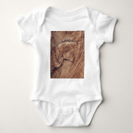 Rustikales Holzkörndesign Baby Strampler
