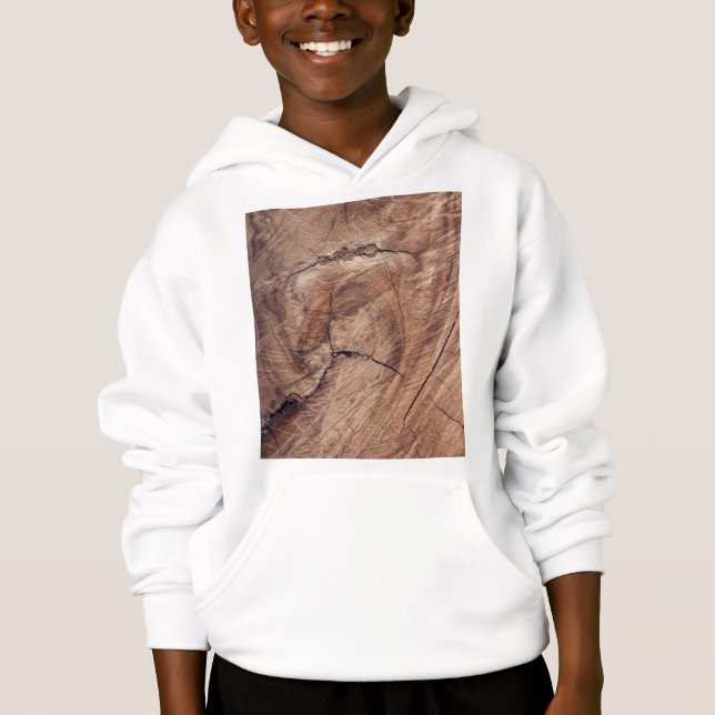 Rustikales Holzkörndesign Hoodie (Vorderseite)