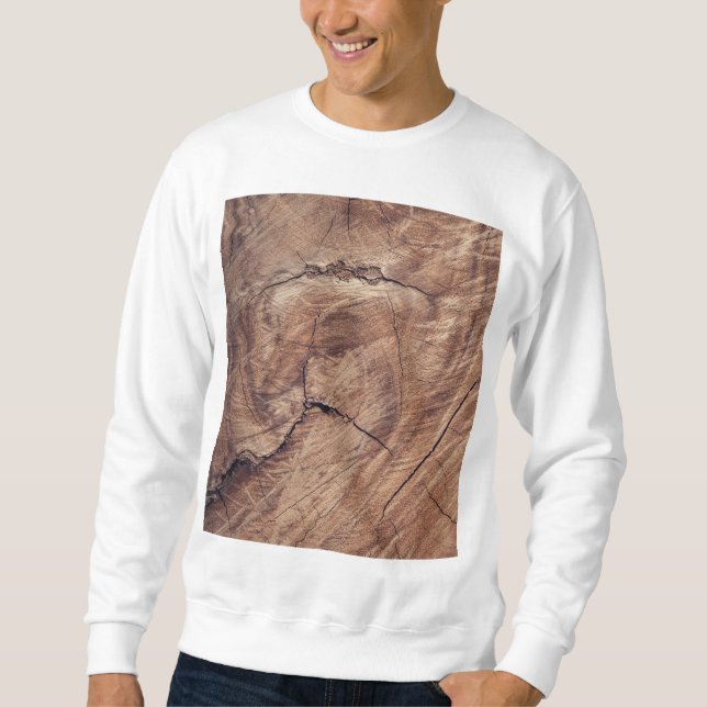 Rustikales Holzkörndesign Sweatshirt (Vorderseite)