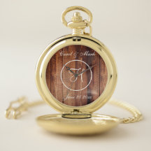 Rustikales Holzschauen-Monogramm