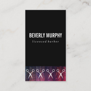 Rustikales Holzschwarz mit Shears-Muster Visitenkarte