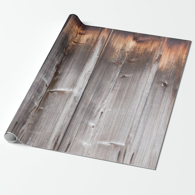 rustikales Holzwrap-Papier Geschenkpapier (Ungerollt)