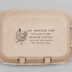 Rustikales Huhn & handgeschriebene Schrift Frisc Permastempel