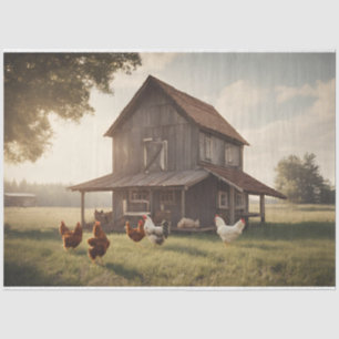 Rustikales Hühnerdekouapge 18 lbs Seidenpapier