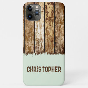 Rustikales Imitat Holz verleiht braun und grün Case-Mate iPhone Hülle