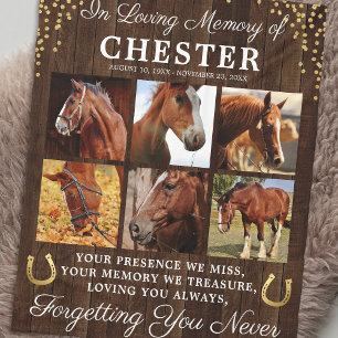 Rustikales In Loving Memory Pferd Fleecedecke