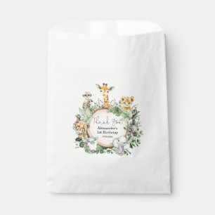 Rustikales Jungle Greenerie Safari Wild Animals Pa Geschenktütchen