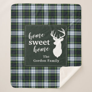 Rustikales Kariertes Bauernhaus Gordon Tartan Sherpadecke