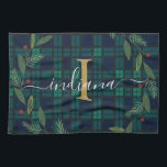 Rustikales Kariertes Monogramm Script Wreath Tarta Geschirrtuch<br><div class="desc">Lassen Sie sich am Strand mit unserem auffälligen runden Küchentuch, in dem klassischer Tartan auf moderne Eleganz trifft, kühn aussprechen. Die zeitlose karierte Farbwahl schafft eine raffinierte picknickbereite Leinwand, während die zeitgenössische Schrift-Typografie eine persönliche Touch verleiht, die dieses Handtuch einzigartig macht. Dieses Handtuch bietet sowohl Stil und Funktionalität - plus,...</div>