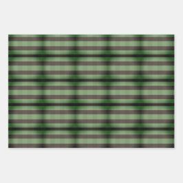 Rustikales Kariertes Muster Geschenkpapier Set