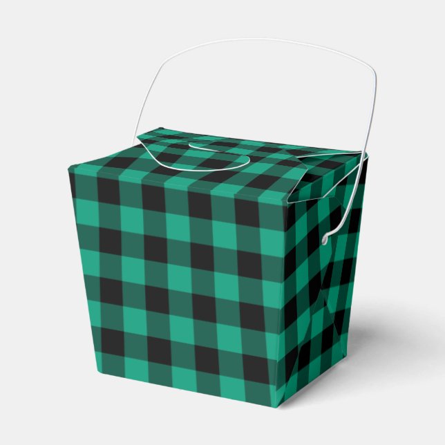 Rustikales Kariertes Muster Geschenkschachtel (Vorderseite)