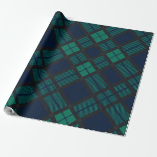 Rustikales Karo Grün Kariert Tartan Geschenkpapier