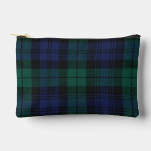 Rustikales Karo-Klassik Grün Tartan Zubehörtasche