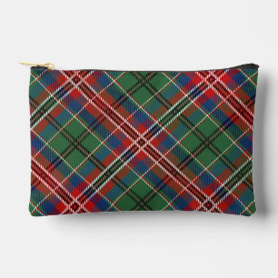 Rustikales Karo Rot Grün Elegantes Tartan Zubehörtasche