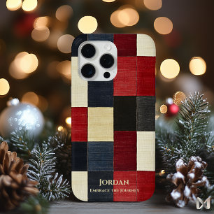 Rustikales Karomuster – Texturierte Raffinesse Case-Mate iPhone Hülle