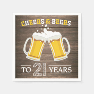 Rustikales Käse und Bier bis 21 Jahre Napkins Serviette