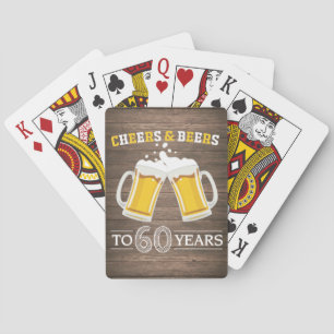 Rustikales Käse und Bier bis 60 Jahre Spielkarten
