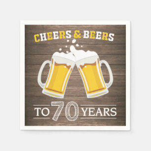 Rustikales Käse und Bier bis 70 Jahre Napkins Serviette