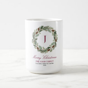 Rustikales Kieferfeuer Weihnachten Kaffeetasse