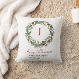 Rustikales Kieferfeuer Weihnachten Kissen