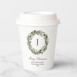 Rustikales Kieferfeuer Weihnachten Pappbecher