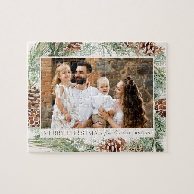 Rustikales Kieferkiefer Kranken Foto Puzzle (Horizontal)