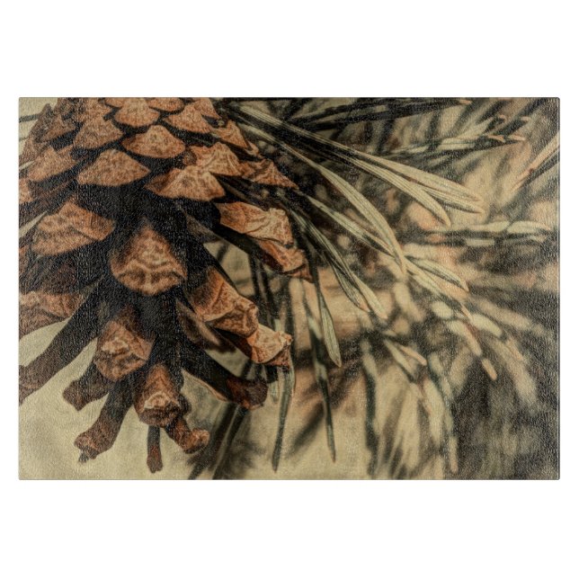 Rustikales Kiefernsteindesign Schneidebrett (Vorderseite)