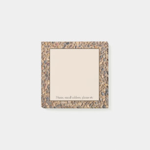 Rustikales Kieselsteine-Foto mit benutzerdefiniert Post-it Klebezettel