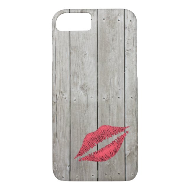Rustikales Kiss iPhone 7 Fall Case-Mate iPhone Hülle (Rückseite)