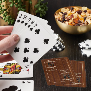 Rustikales, klassisches Holz-Kornmuster Spielkarten