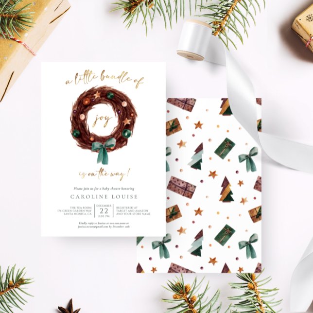 Rustikales kleines Bündel von Joy Baby Shower Invi Einladung (Von Creator hochgeladen)