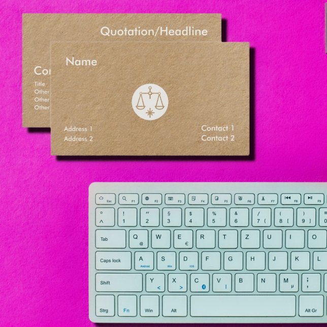 Rustikales Kraf&white - Libra zodiac-Zeichen Visitenkarte (Von Creator hochgeladen)